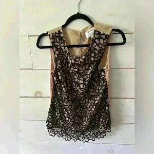 Lela Rose Neiman Marcus for Target size small lace and silk pullover sleeveless